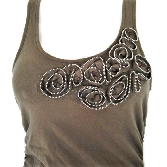 THE LIMITED Sleevless Ruched Zipper Detail Tunic - Picture 2 of 7